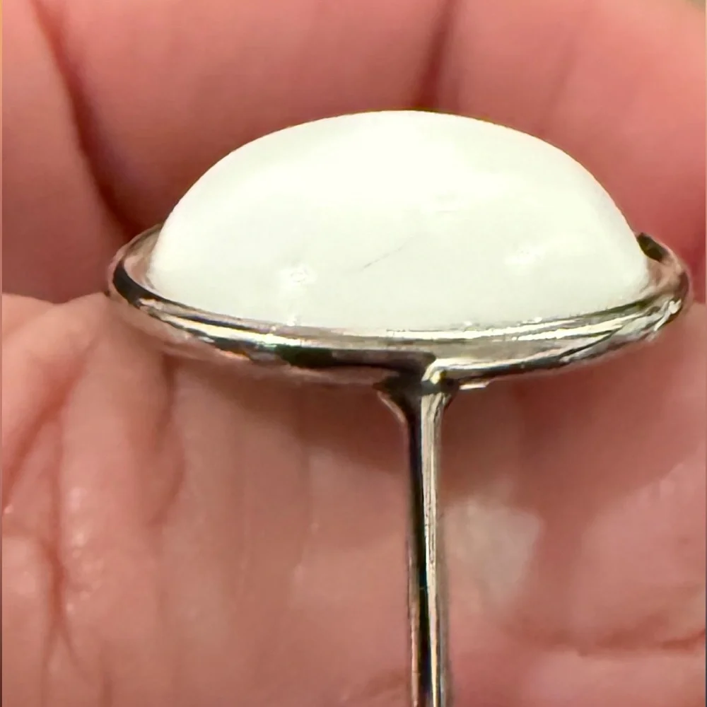 Calvin Klein Coral Stone & Stainless Steel Loop Dome Ring. (Size 9)(NWT) - Picture 11 of 16